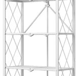 CARLA HOME 5-Tier Foldable Storage Shelf with Wheels for Kitchen, Garage, Pantry or Basement (White)