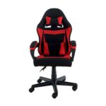 Sarantino Antre Kids Study Gaming Chair Black Red Computer Desk Seat Adjustable Height, Ergonomic Back Support, Padded Armrests