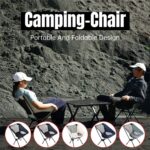 Outdoor Portable Lightweight Folding Camping Chair High Back Fishing Chair - Red