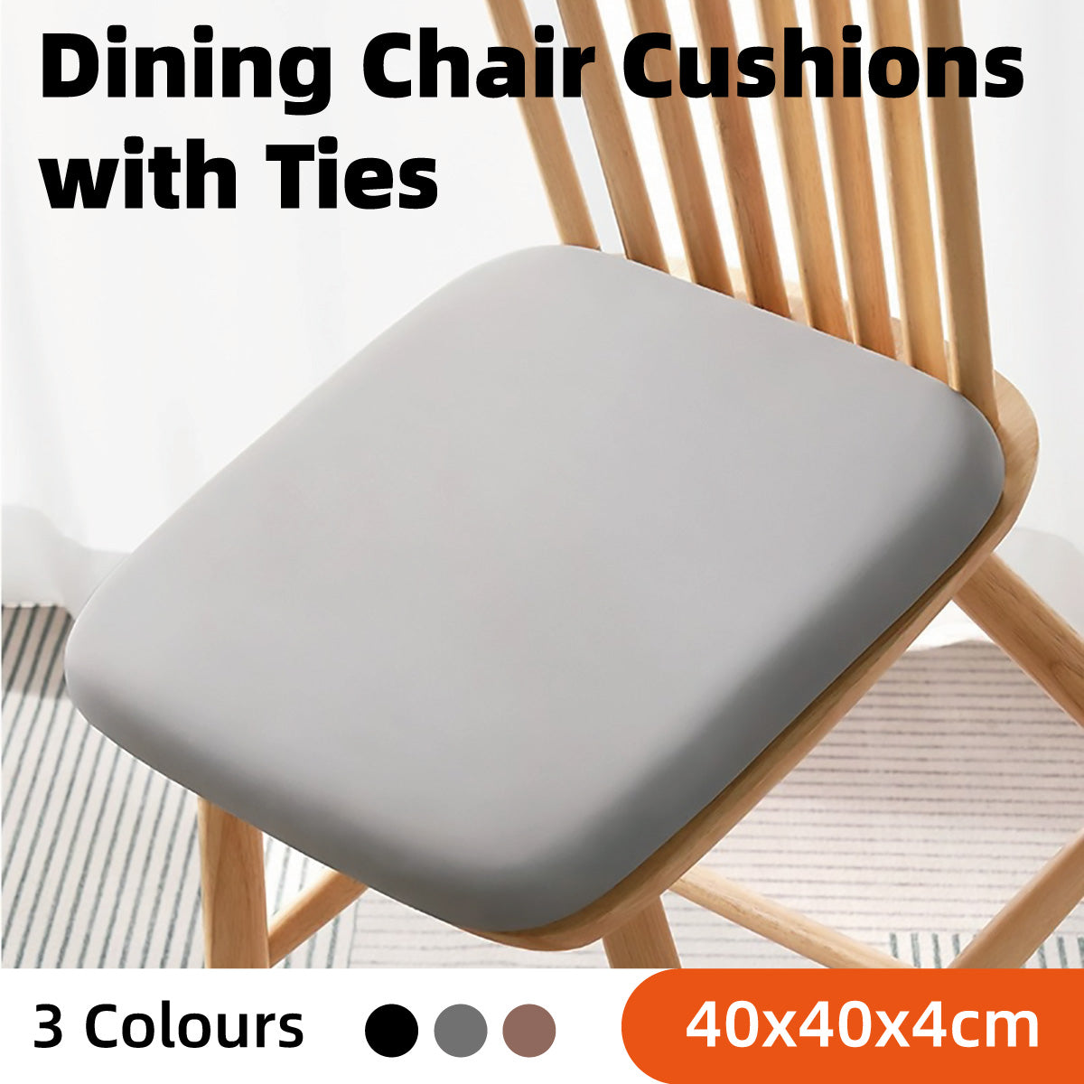 Seat Cushion Memory Foam Office Chair Pad Bottom Support for Stool Dining Chair – Grey