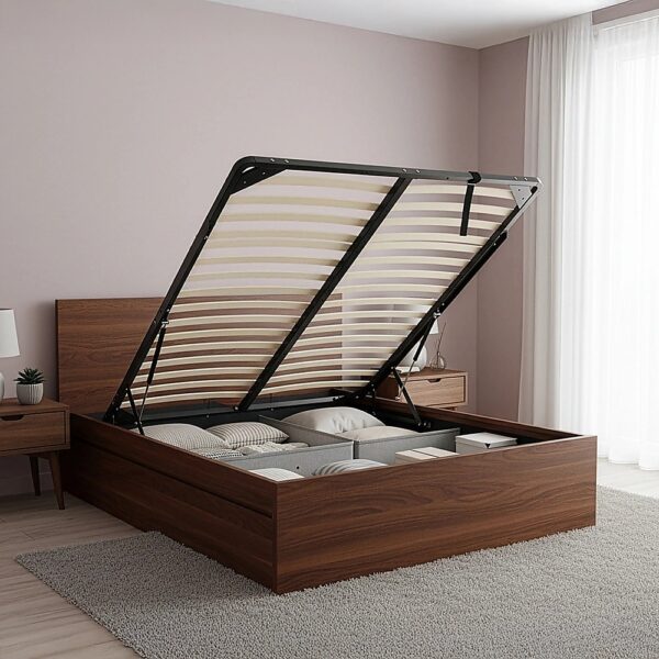 Queen Gas Lift Bed Mechanism with Frame – Storage Platform & Sofa Bed Kit