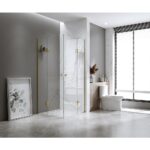 120x120cm Double Door Corner Shower with Chrome Channels and SS Hinges