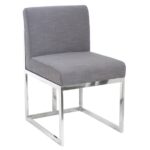 Jaxson Dining Chair Grey Silver Seat Sofa Lounge Tub 81cm