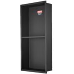 VEVOR 33.02 x 63.5 cm No Tile Shower Niche 304 Stainless Steel, Wall-Inserted Niche Recessed Double Shelves, Sealed Waterproof Rust-Resistant Modern Niche for Shower or Soap Storage Bathroom